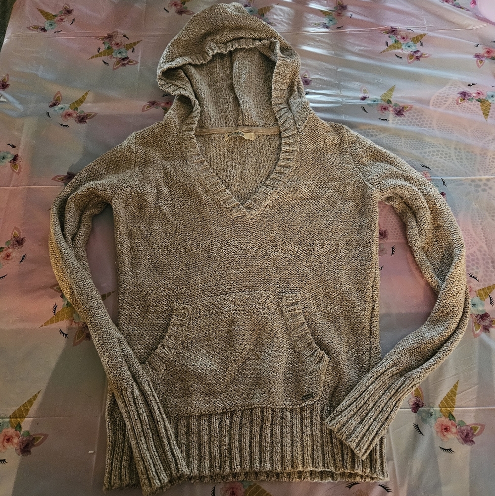 Women's Beige Hooded Sweater